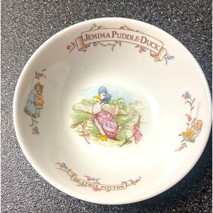 Jemima Puddle Duck child’s bowl from the world of Beatrix Potter stories.